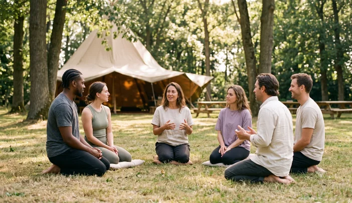 Experiencia presencial de bienestar al aire libre